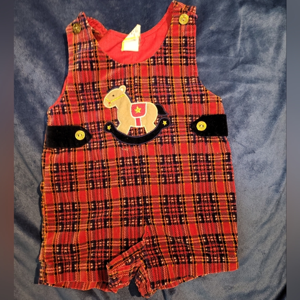 Vintage Velvet Rocking Horse Jon Jons 12M